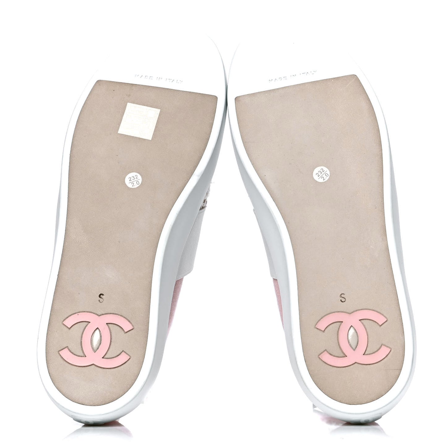 Fabric Mesh Sneakers 36.5 White Pink