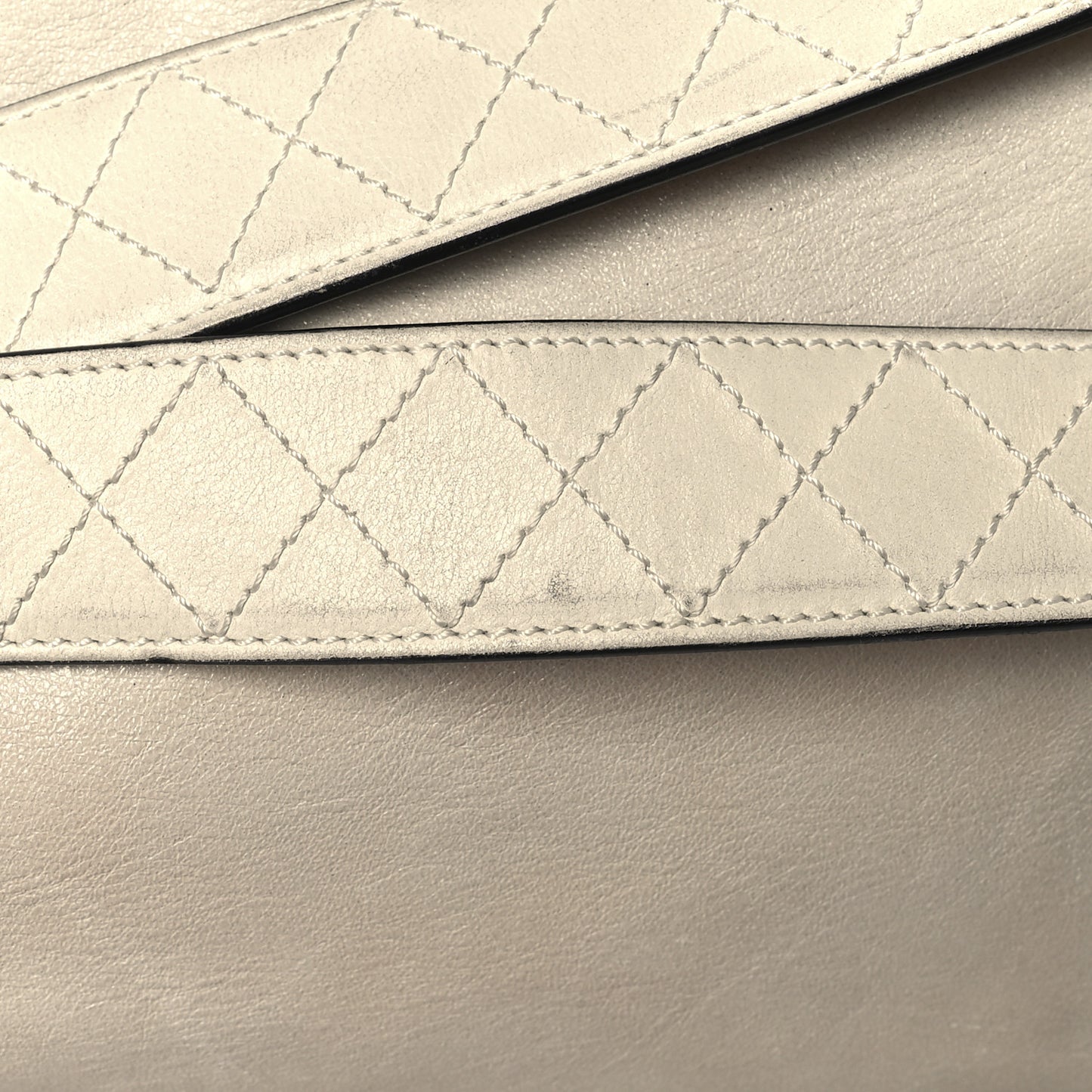 Lambskin Large Edgy Hobo White