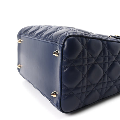 Christian Dior Lambskin Cannage Medium Lady Dior Navy Blue 10 of 10