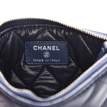 Chanel Lambskin Quilted Small Cosmetic Case Blue 6 of 8