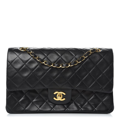 Chanel Lambskin Quilted Medium Double Flap Black 1 of 14