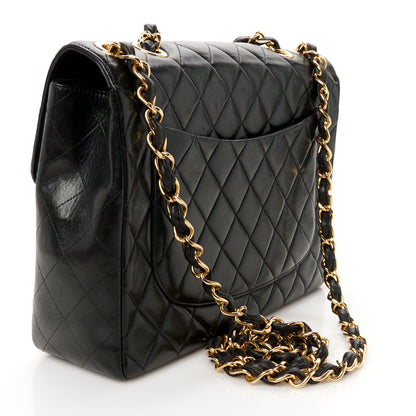 Chanel Lambskin Quilted XL Jumbo Single Flap Black 3 of 12
