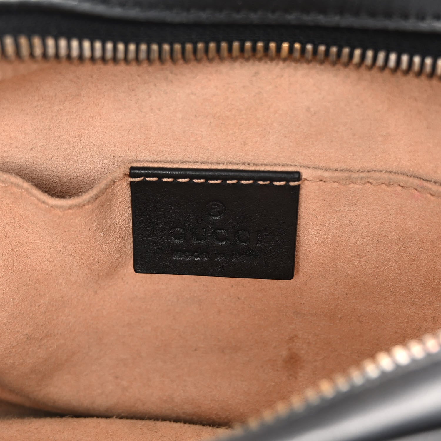 Gucci Calfskin Matelasse GG Marmont Belt Bag 75 30 Black 6 of 10