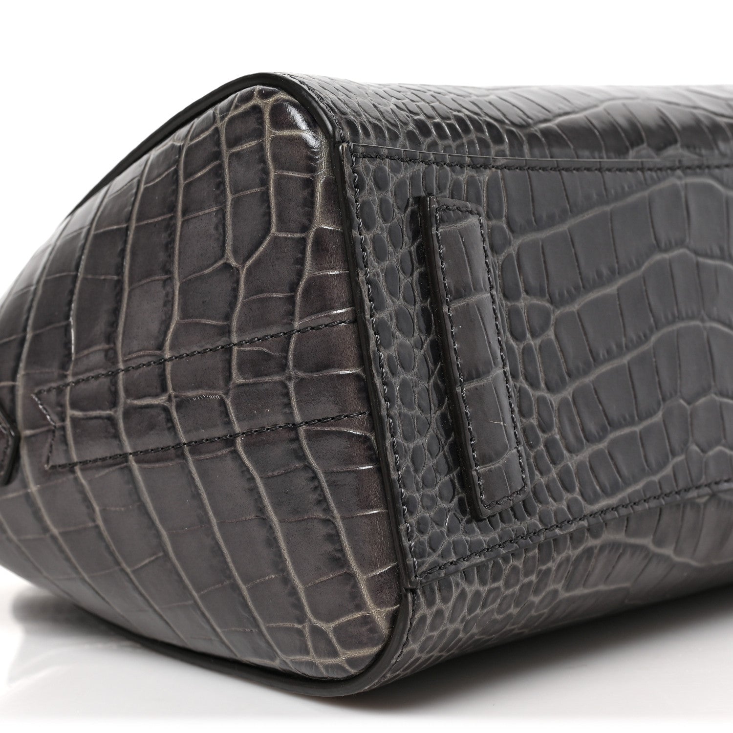 Givenchy Calfskin Crocodile Embossed Mini Antigona Storm Grey 5 of 8