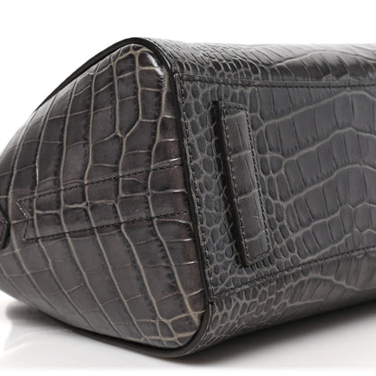 Givenchy Calfskin Crocodile Embossed Mini Antigona Storm Grey 5 of 8