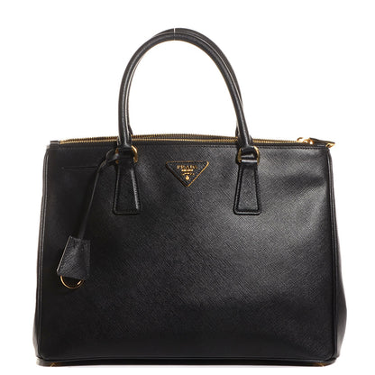 Prada Saffiano Lux Medium Double Zip Tote Nero Black 1 of 10