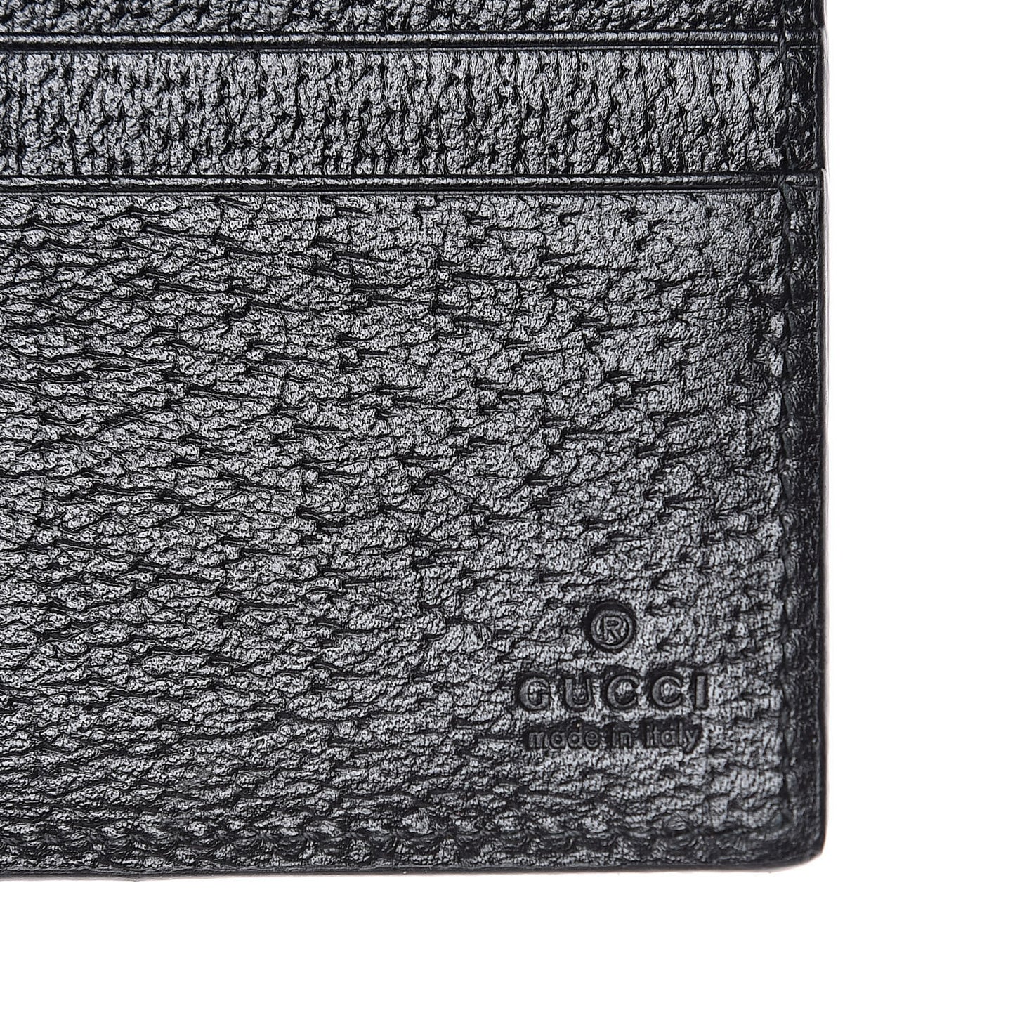 Calfskin Boar Effect GG Marmont Bi-Fold Wallet Black