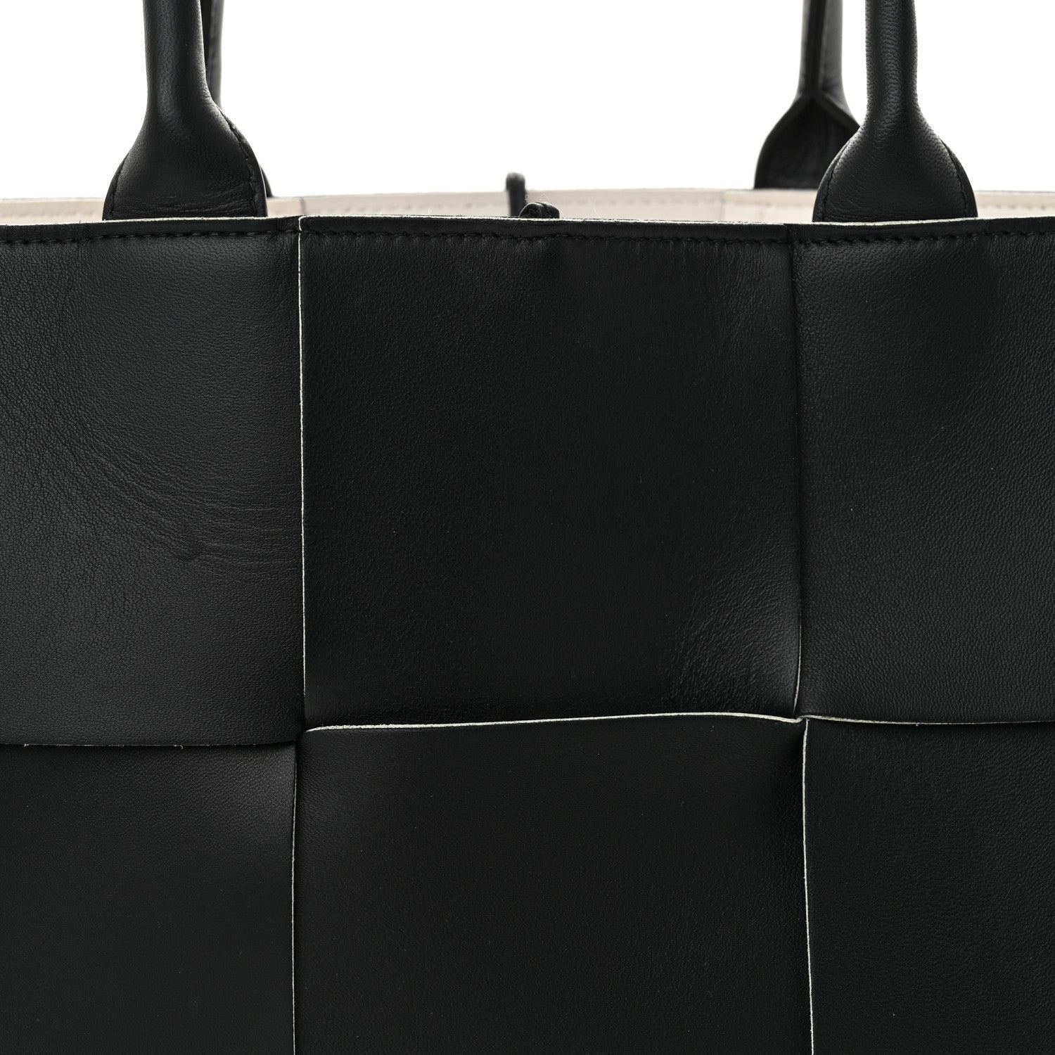 Bottega Veneta Nappa Maxi Intrecciato Small Arco Tote Black White 8 of 10