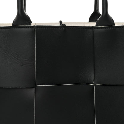 Bottega Veneta Nappa Maxi Intrecciato Small Arco Tote Black White 8 of 10