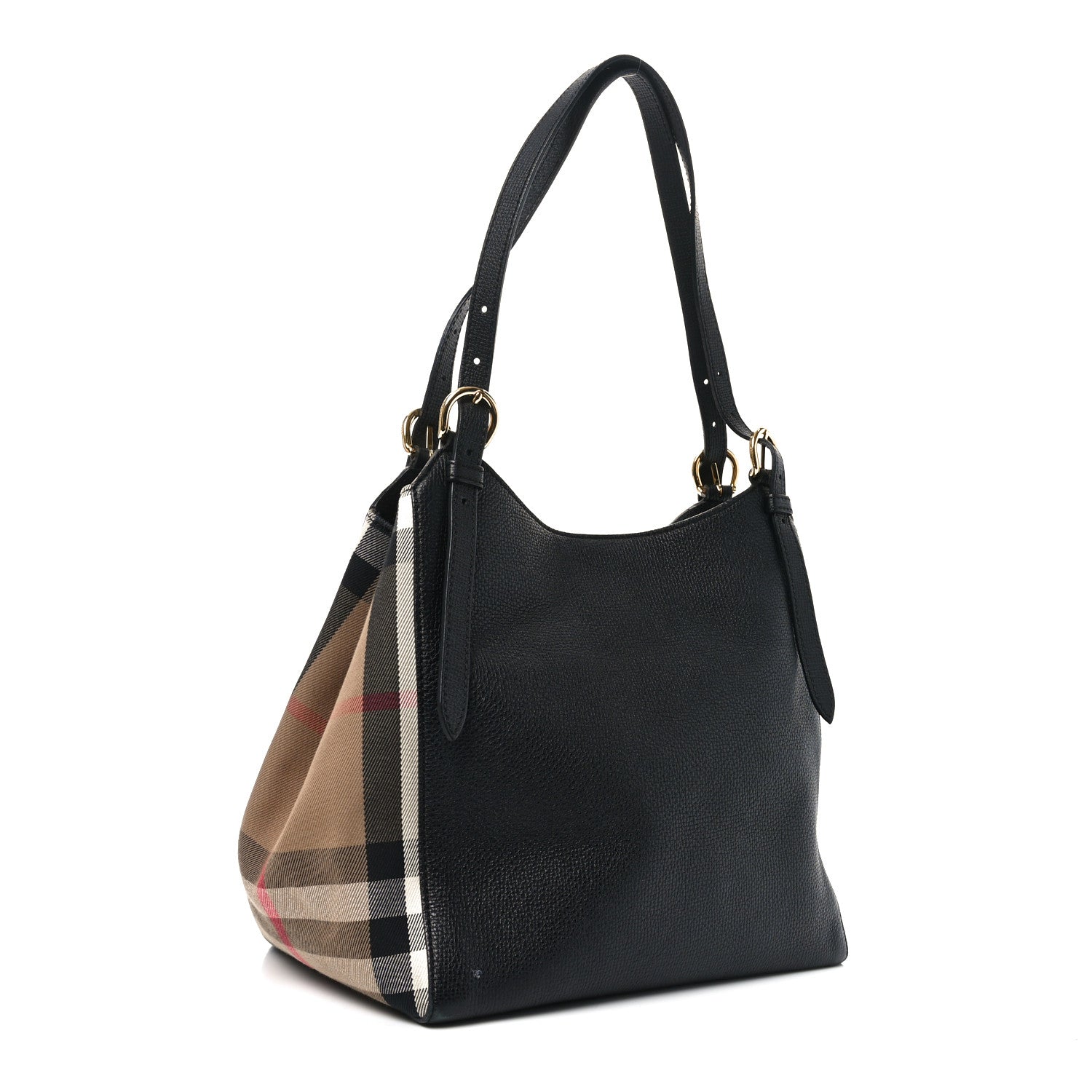 Burberry Grainy Calfskin House Check Small Canterbury Black 2 of 10