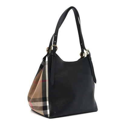 Burberry Grainy Calfskin House Check Small Canterbury Black 2 of 10