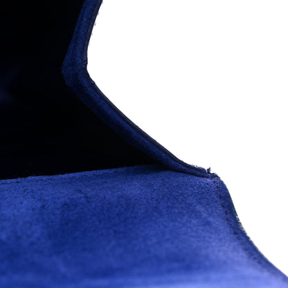 Saint Laurent Patent Calfskin Monogram Large Belle De Jour Clutch Royal Blue 11 of 12
