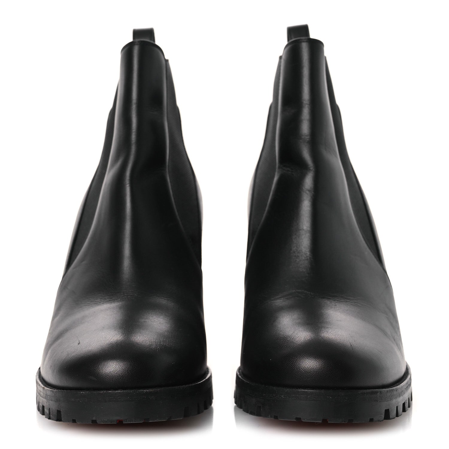 Christian Louboutin Calfskin Marchacroche 70 Chelsea Boots 40.5 Black 3 of 11
