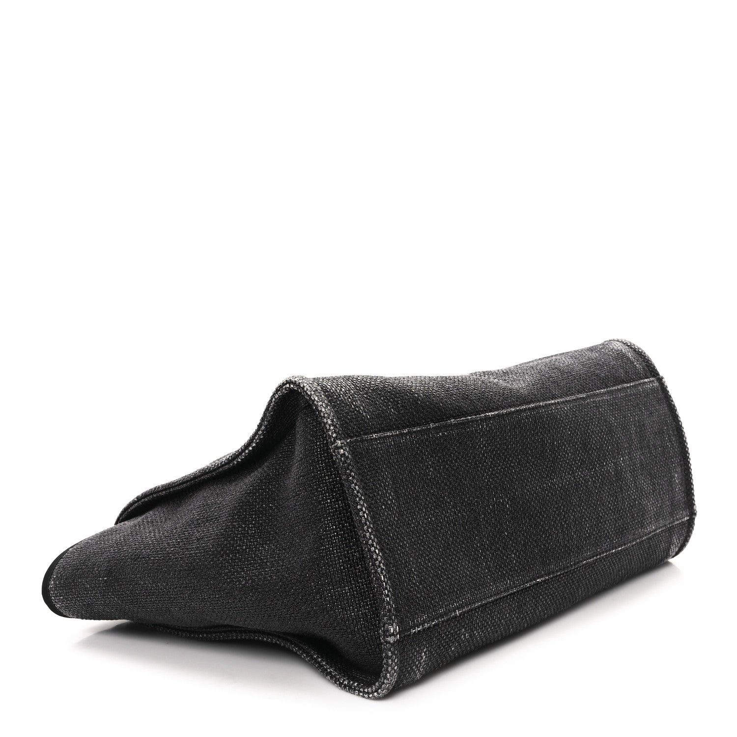 Chanel Woven Straw Raffia Large Deauville Tote Black 4 of 11