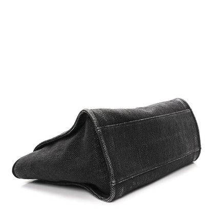 Chanel Woven Straw Raffia Large Deauville Tote Black 4 of 11