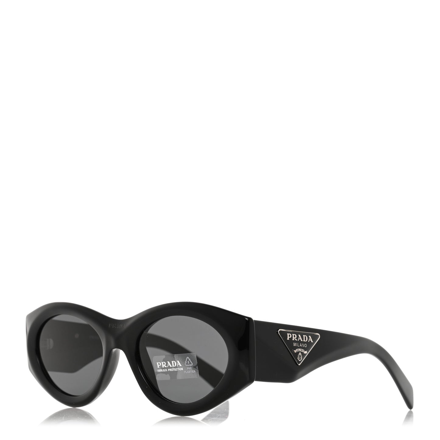 Acetate Oval Symbole Sunglasses SPR 20Z Black