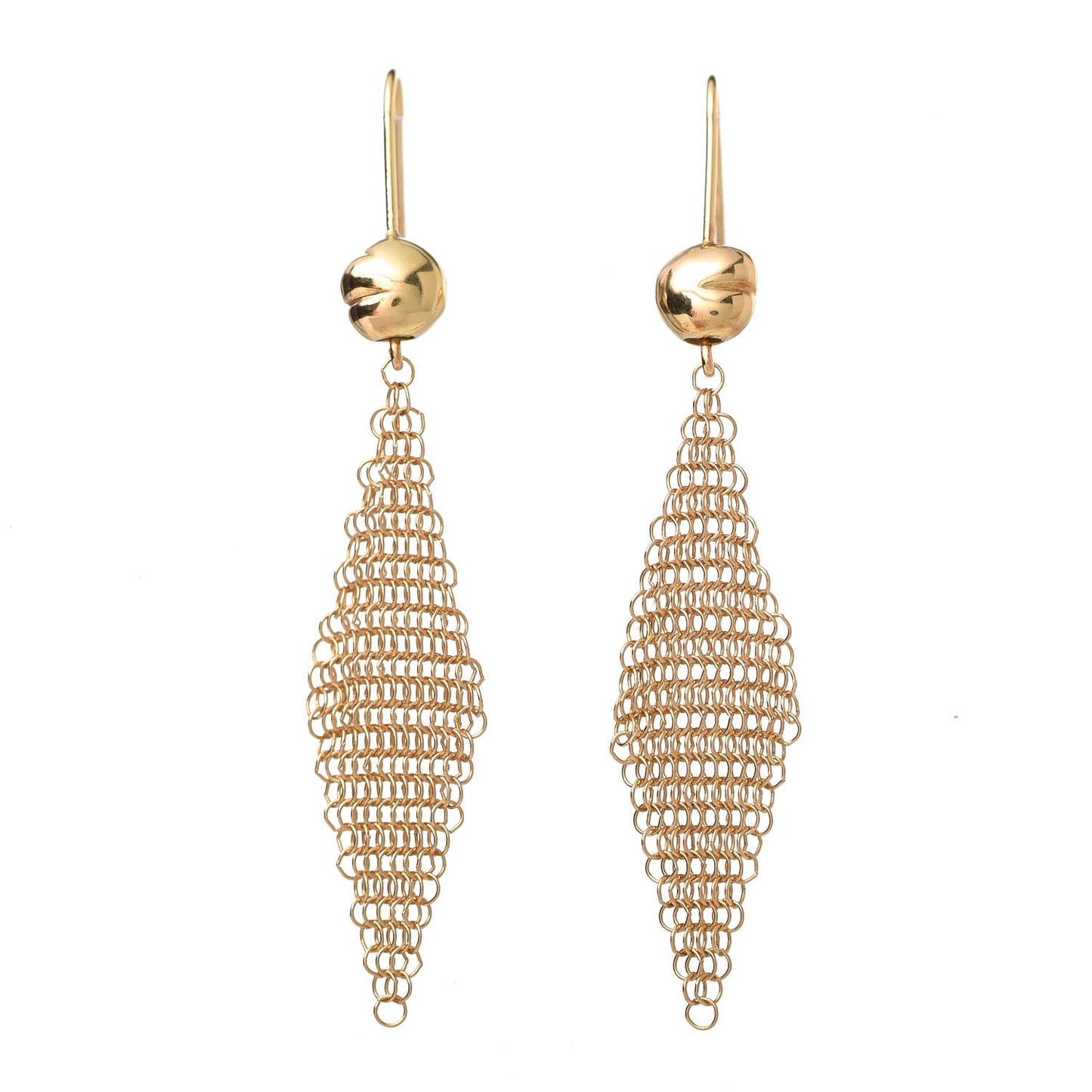 18K Yellow Gold Mini Elsa Peretti Mesh Earrings