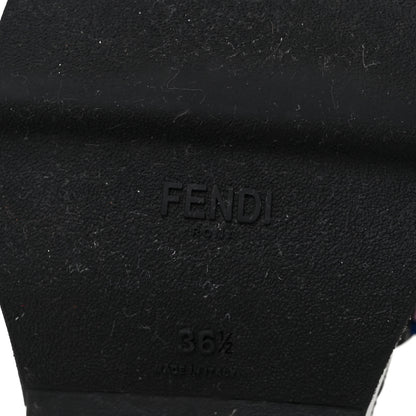 Fendi Stretch Yarn Stiff Band Rockoko Sneakers 36.5 Black 6 of 7