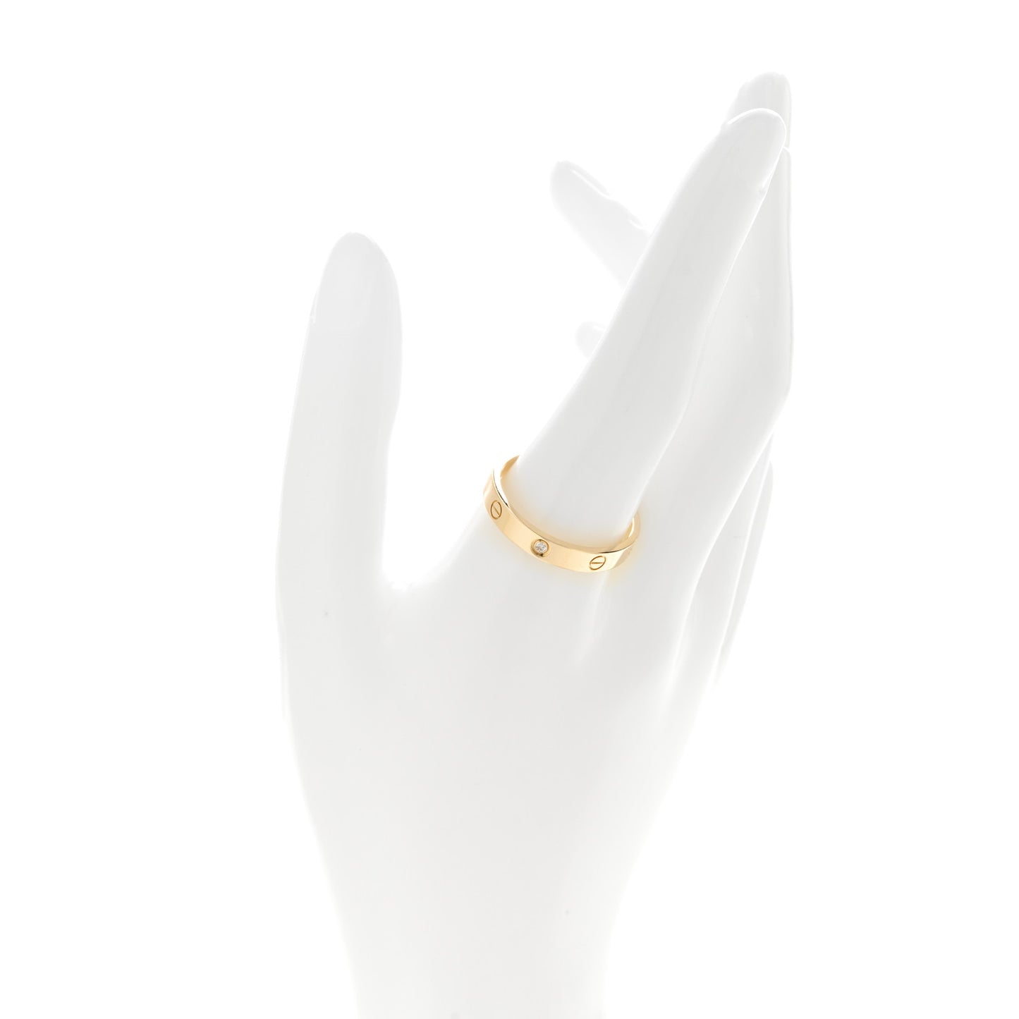 18K Yellow Gold Diamond 4mm LOVE Wedding Band Ring 67 12