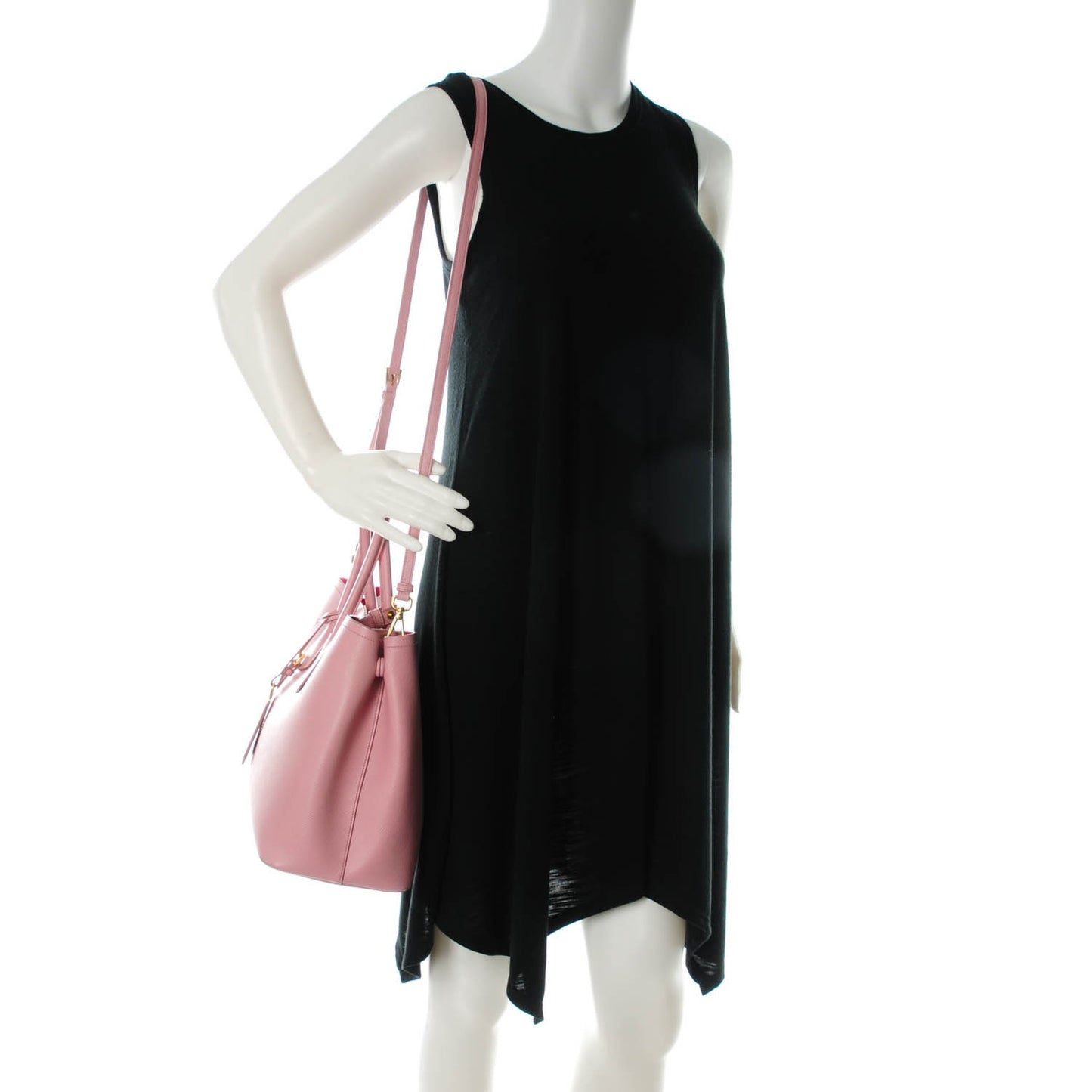 Saffiano Cuir Medium Double Bag Pesco