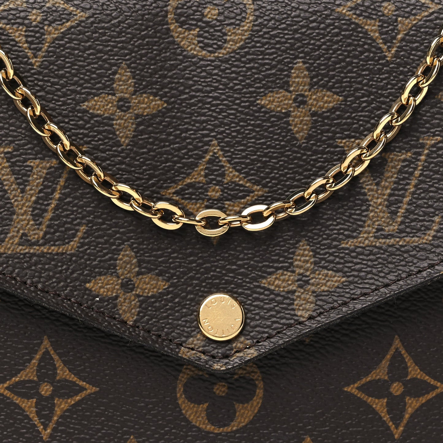 Monogram My LV World Tour Pochette Felicie Chain Wallet Black
