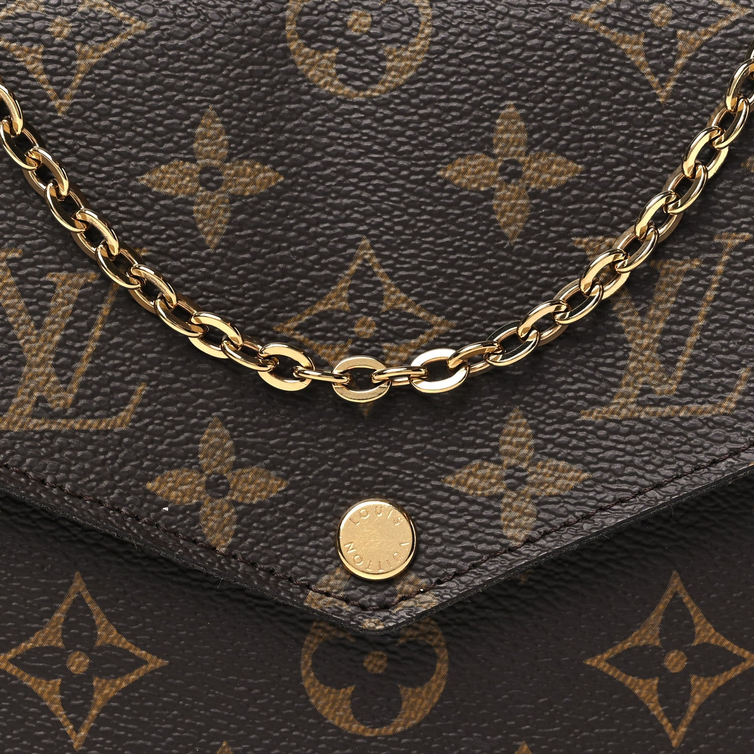 Louis Vuitton Monogram My LV World Tour Pochette Felicie Chain Wallet Black 8 of 11