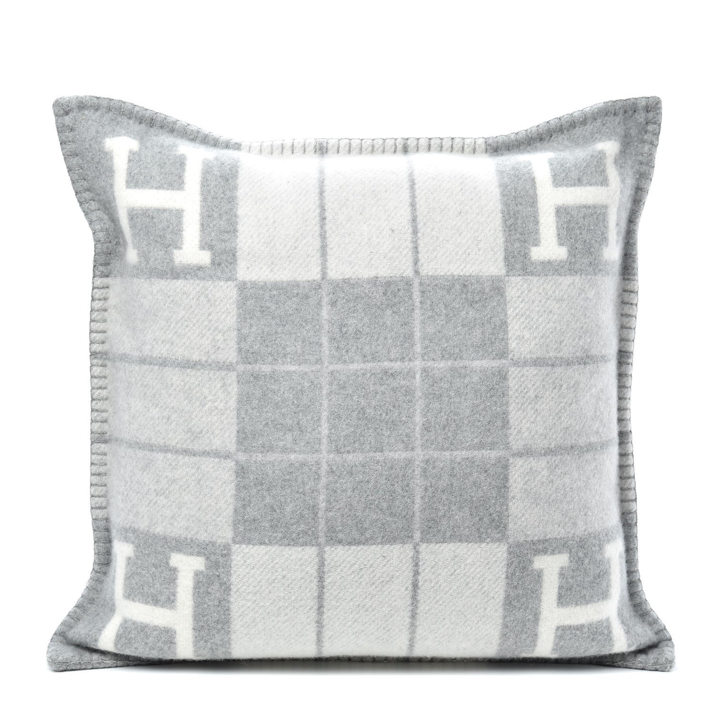 Wool Cashmere Avalon III Pillow PM Ecru Gris Clair