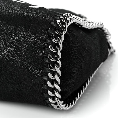 Stella McCartney X ED CURTIS Shaggy Deer Logo Embroidered Mini Falabella Fold Over Tote Black 9 of 9
