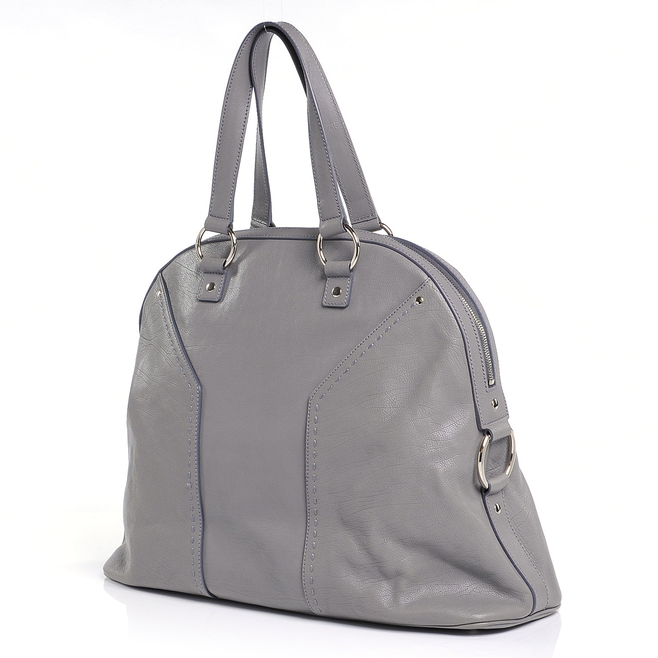 Leather Oversized Muse Grey