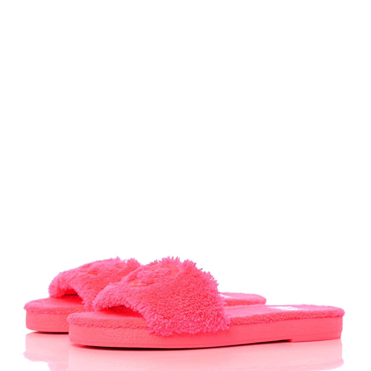 Chanel Terry CC Flat Mules Sandals 39 Pink 3 of 8