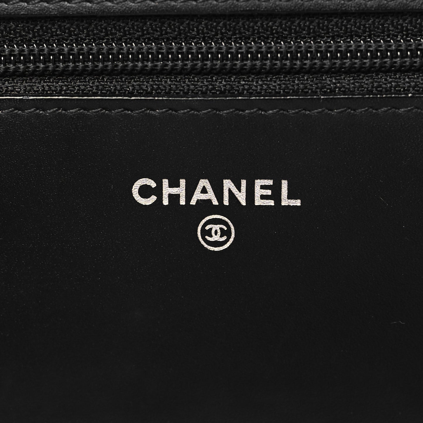 Aged Calfskin Quilted Lucky Charms 2.55 Reissue Wallet On Chain WOC Black