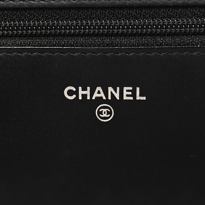 Chanel Aged Calfskin Quilted Lucky Charms 2.55 Reissue Wallet On Chain WOC Black 6 of 10