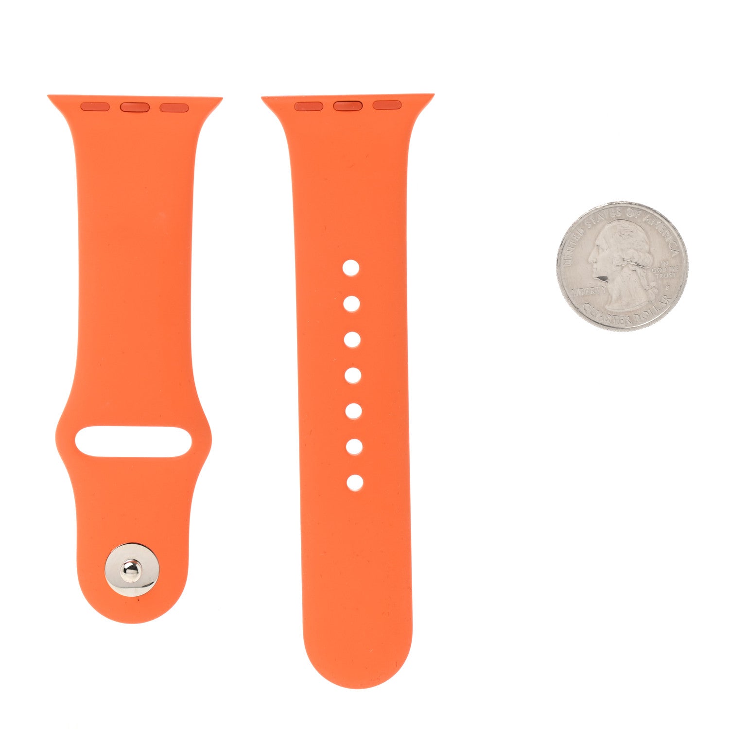 Hermes Silicone 41mm Apple Sports Watch Single Tour Band Orange 2 of 4
