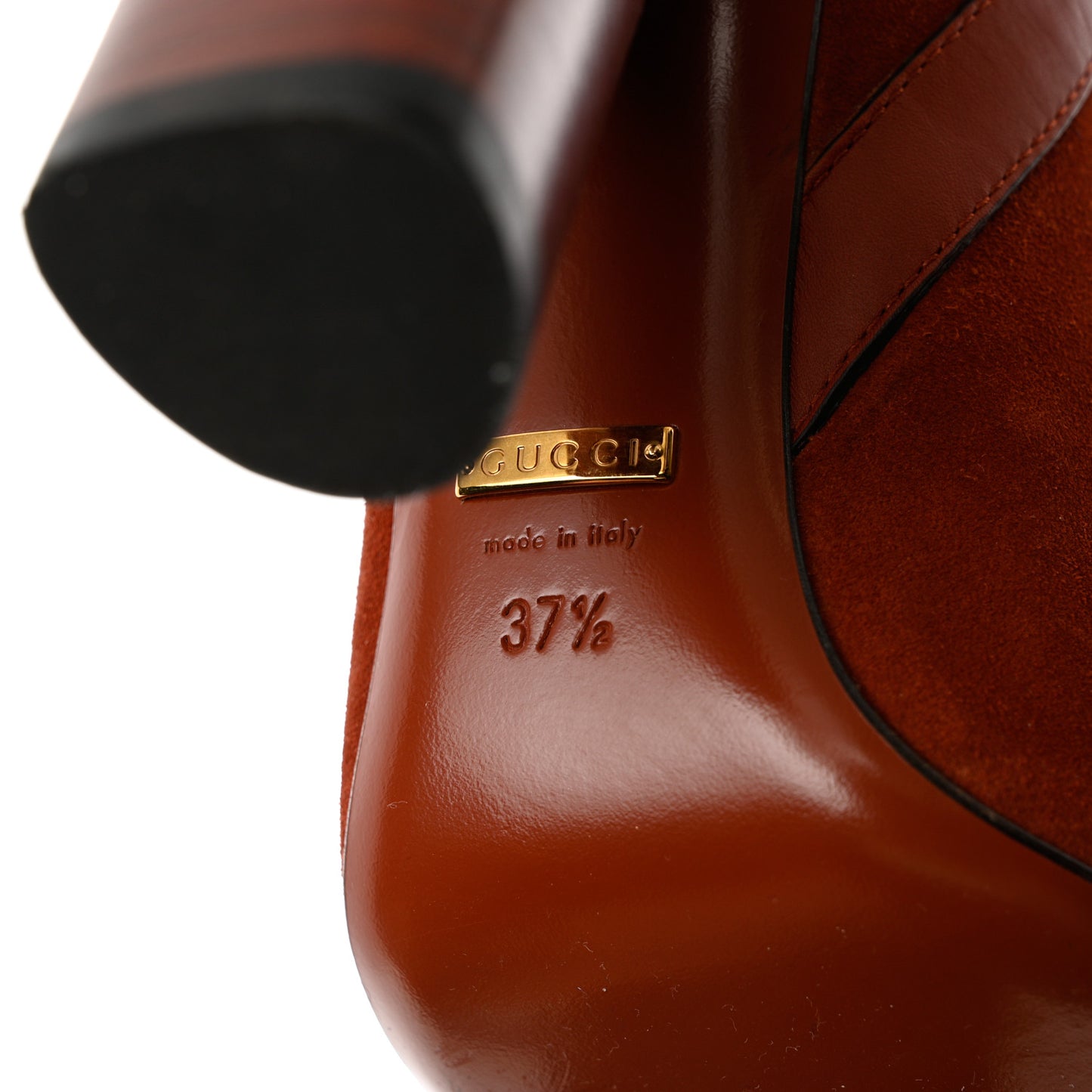 Suede Abigail Ankle Boots 37.5 Red