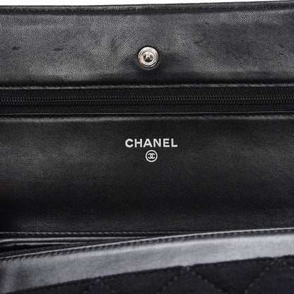 Chanel Jersey Quilted Reissue Wallet On Chain WOC Black 5 of 7