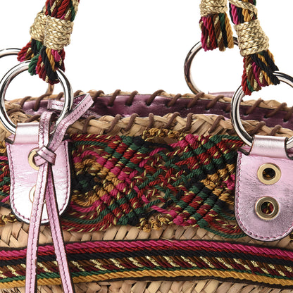 Dolce & Gabbana Woven Raffia Embroidered Kendra Coffa Tote Multicolor 10 of 10