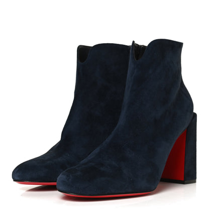 Christian Louboutin Suede Castarika Round Toe Ankle Booties 41 Nocturne 3 of 10