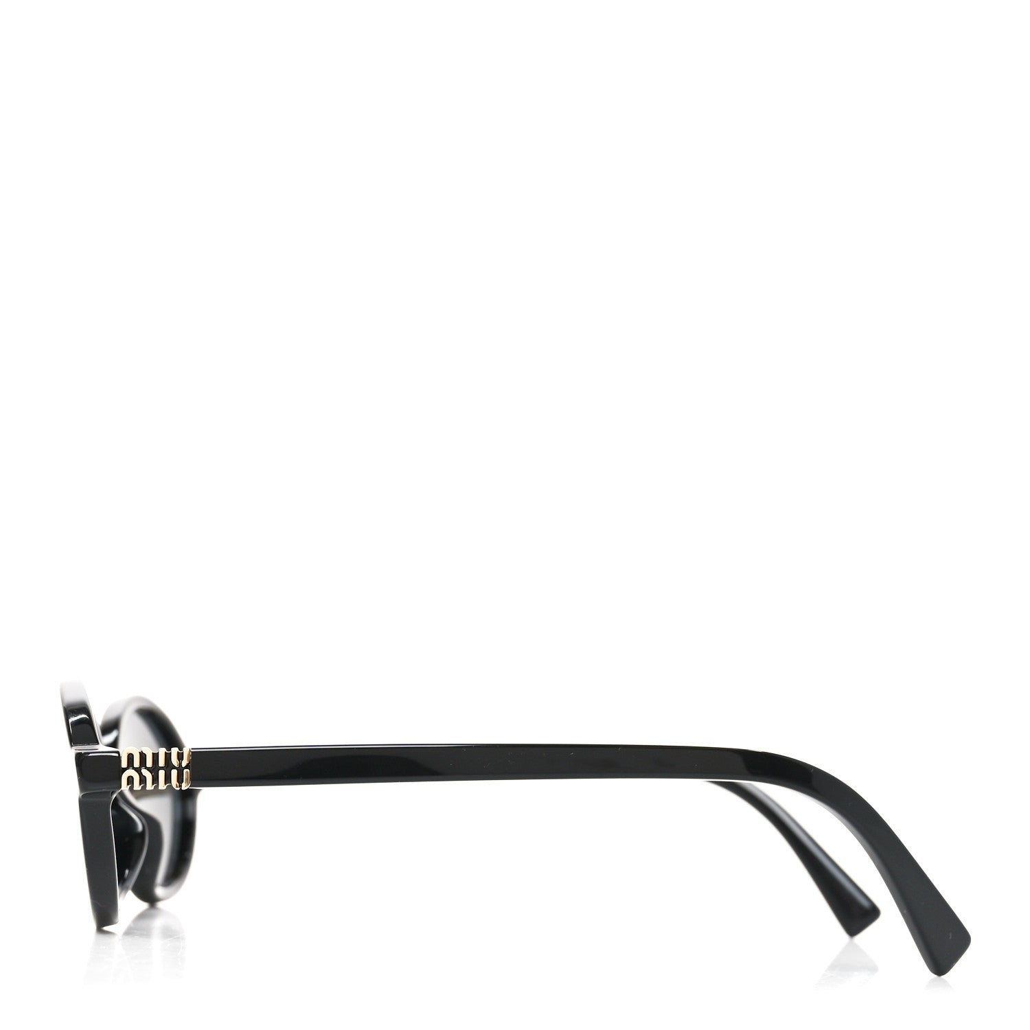 Miu Miu Acetate Oval Regard Sunglasses SMU04Z Black 3 of 7