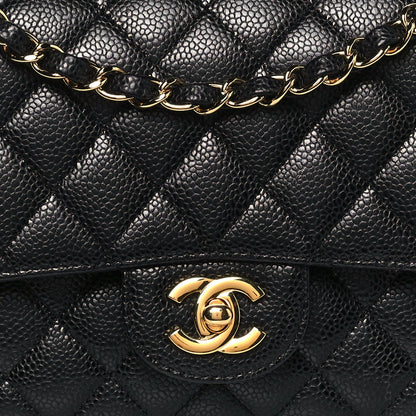 Chanel Caviar Quilted Medium Double Flap Black 8 of 12