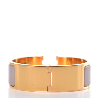 Hermes Enamel Wide Clic Clac H Bracelet GM Marron Glace 3 of 6