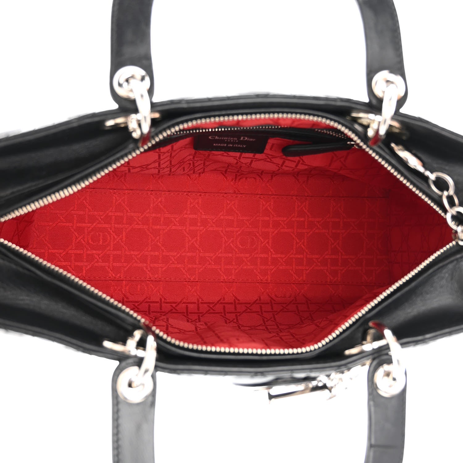 Christian Dior Lambskin Cannage Large Lady Dior Black 5 of 13