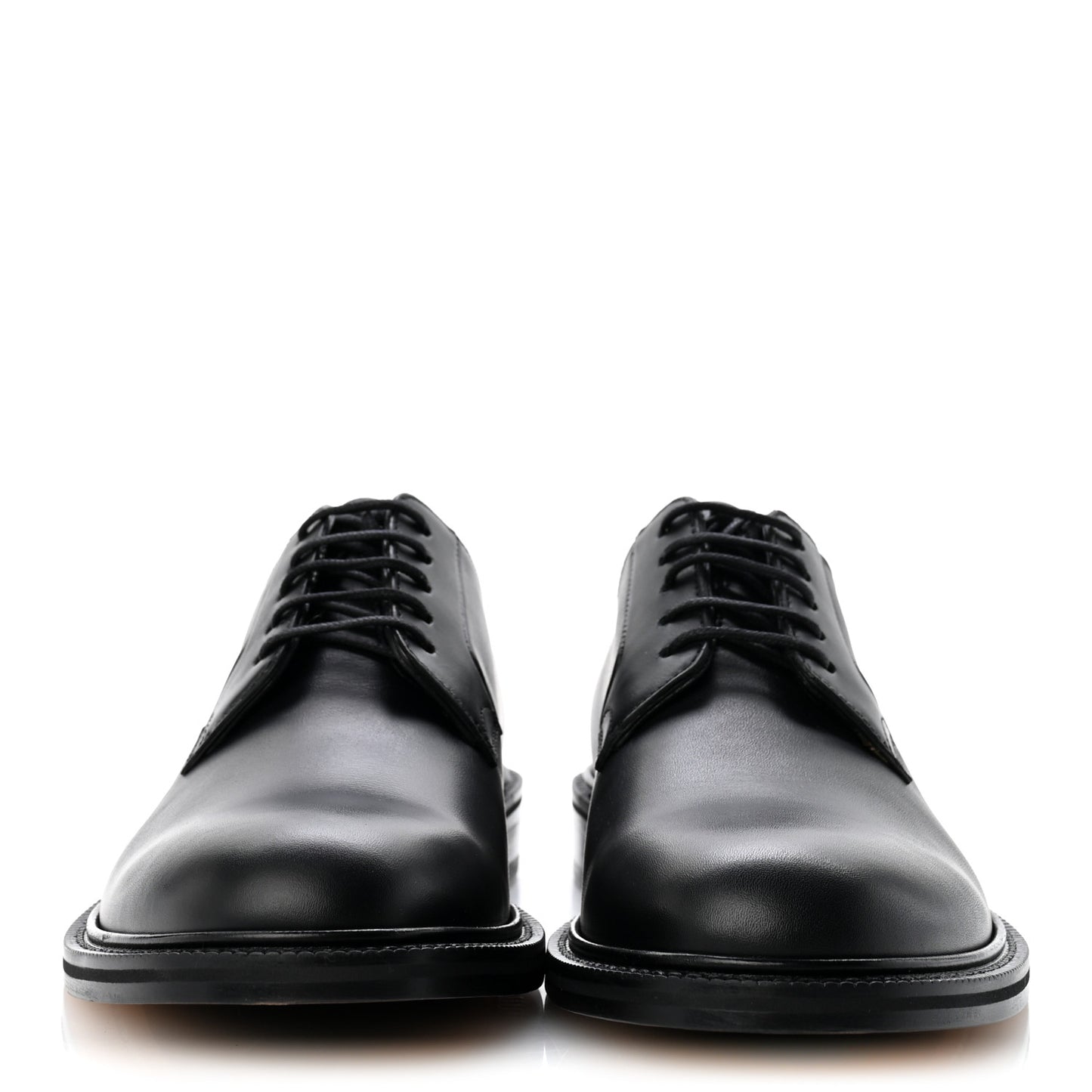 Calfskin Mens Derby Loafers 41 Black