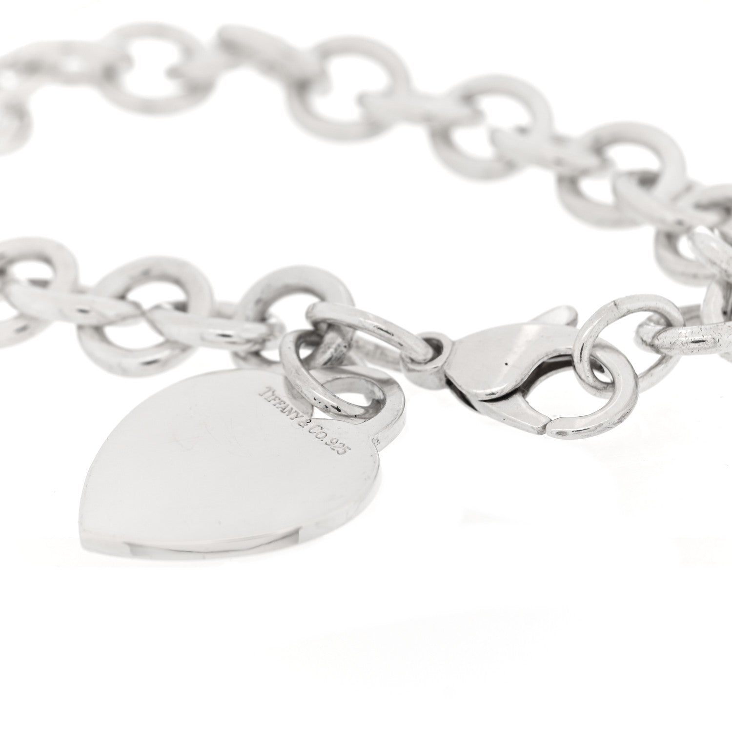 Tiffany Sterling Silver Heart Tag Charm Bracelet 3 of 3