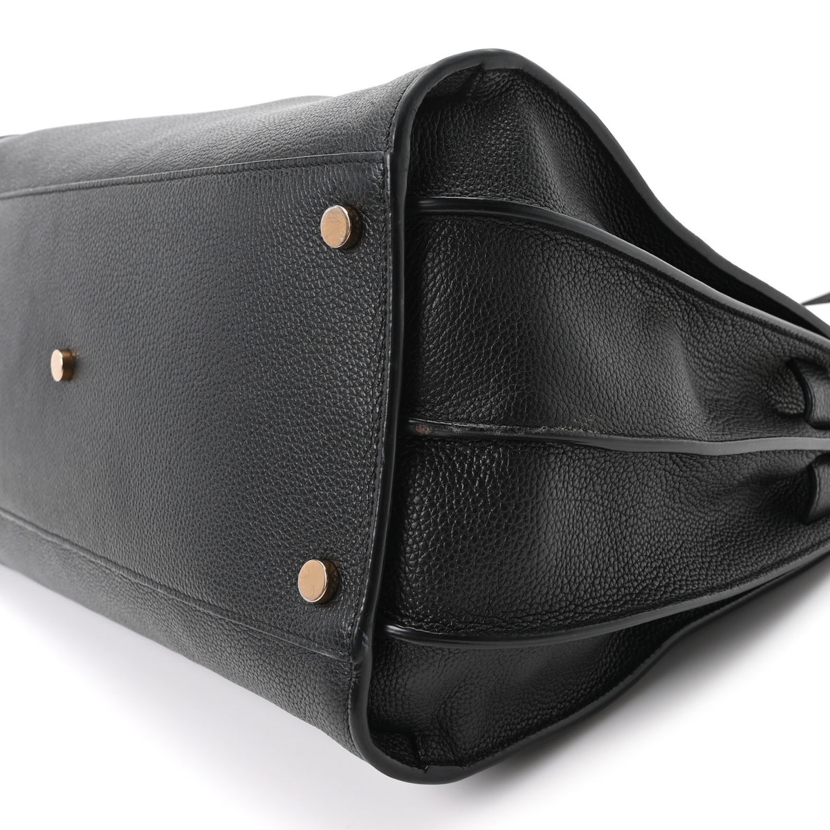 Grained Calfskin Large Souple Sac De Jour Black
