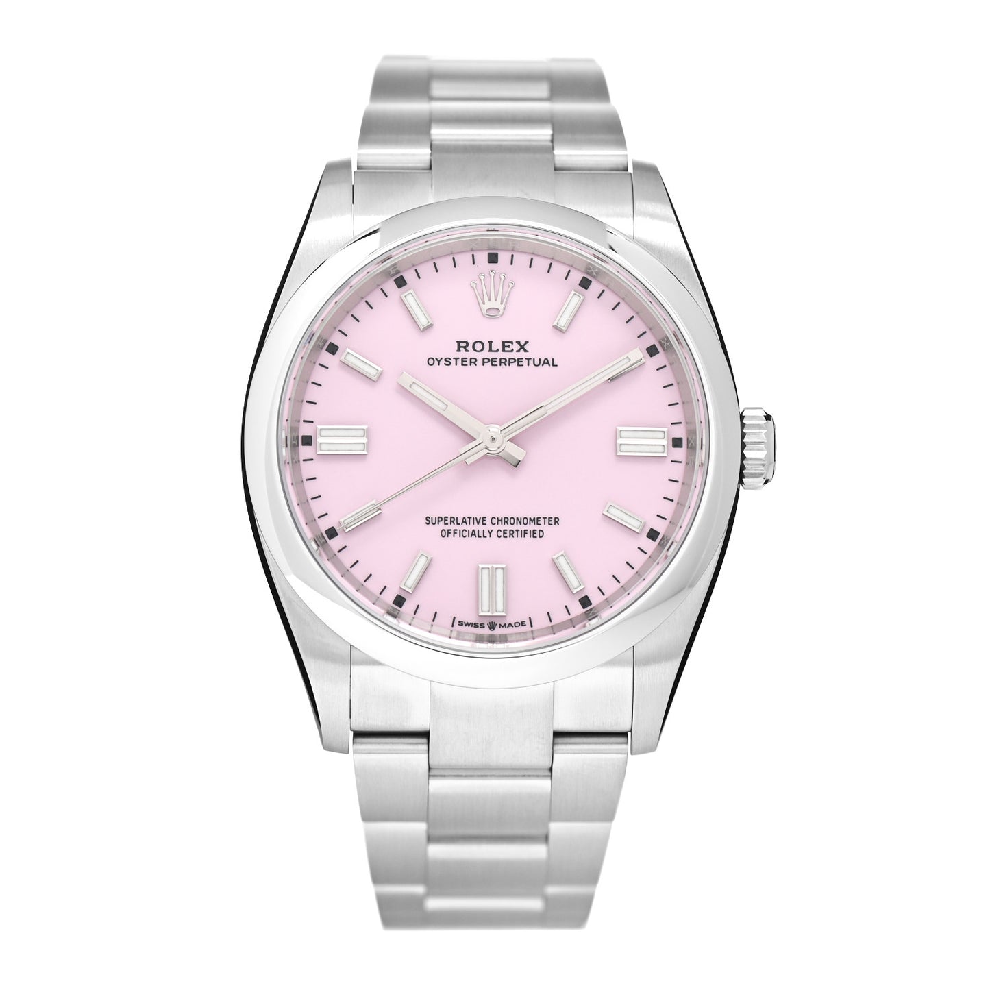 Stainless Steel 36mm Oyster Perpetual Watch Candy Pink 126000