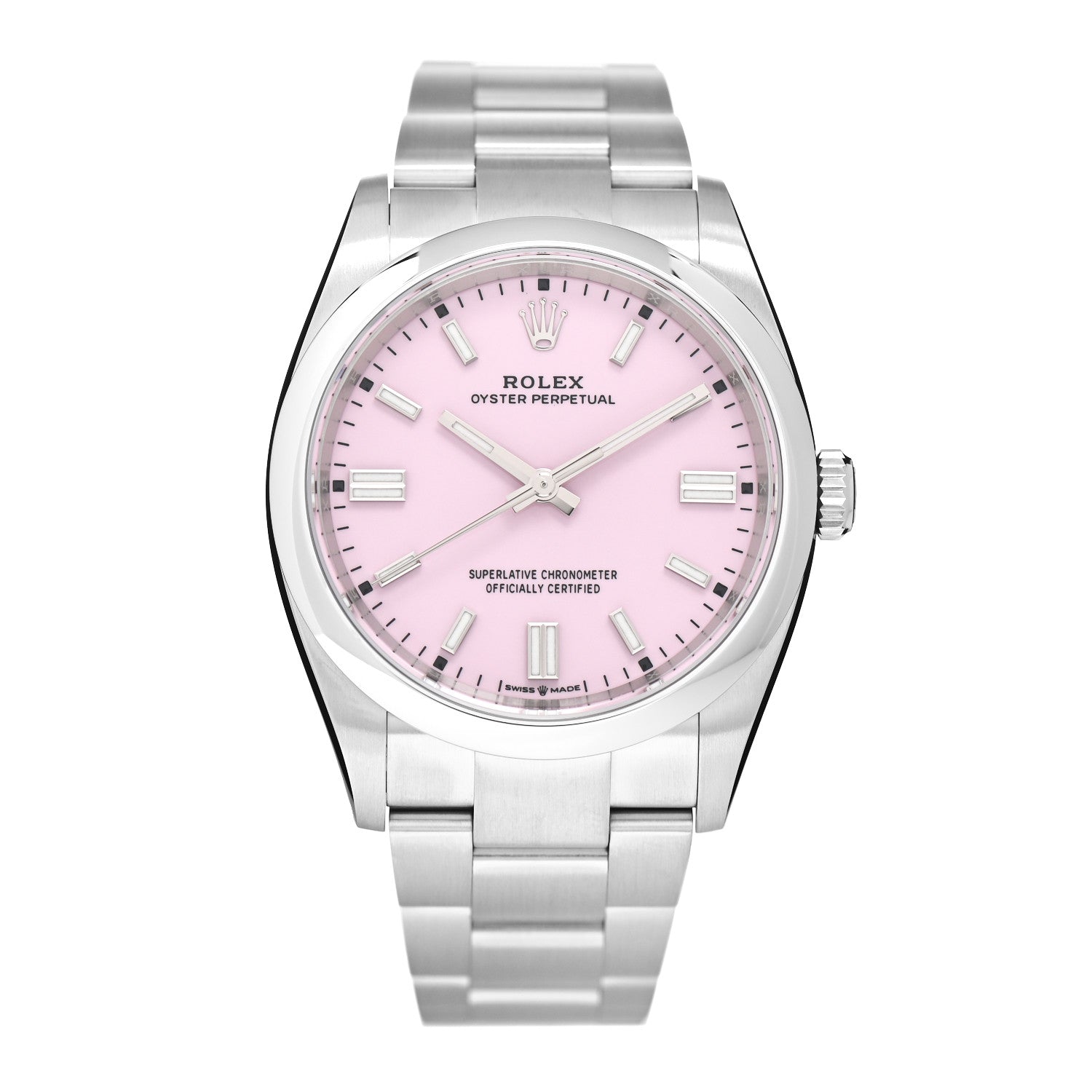 Rolex Stainless Steel 36mm Oyster Perpetual Watch Candy Pink 126000 1 of 4