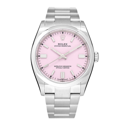 Rolex Stainless Steel 36mm Oyster Perpetual Watch Candy Pink 126000 1 of 4