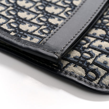 Christian Dior Oblique Fold Over Clutch Blue 11 of 12