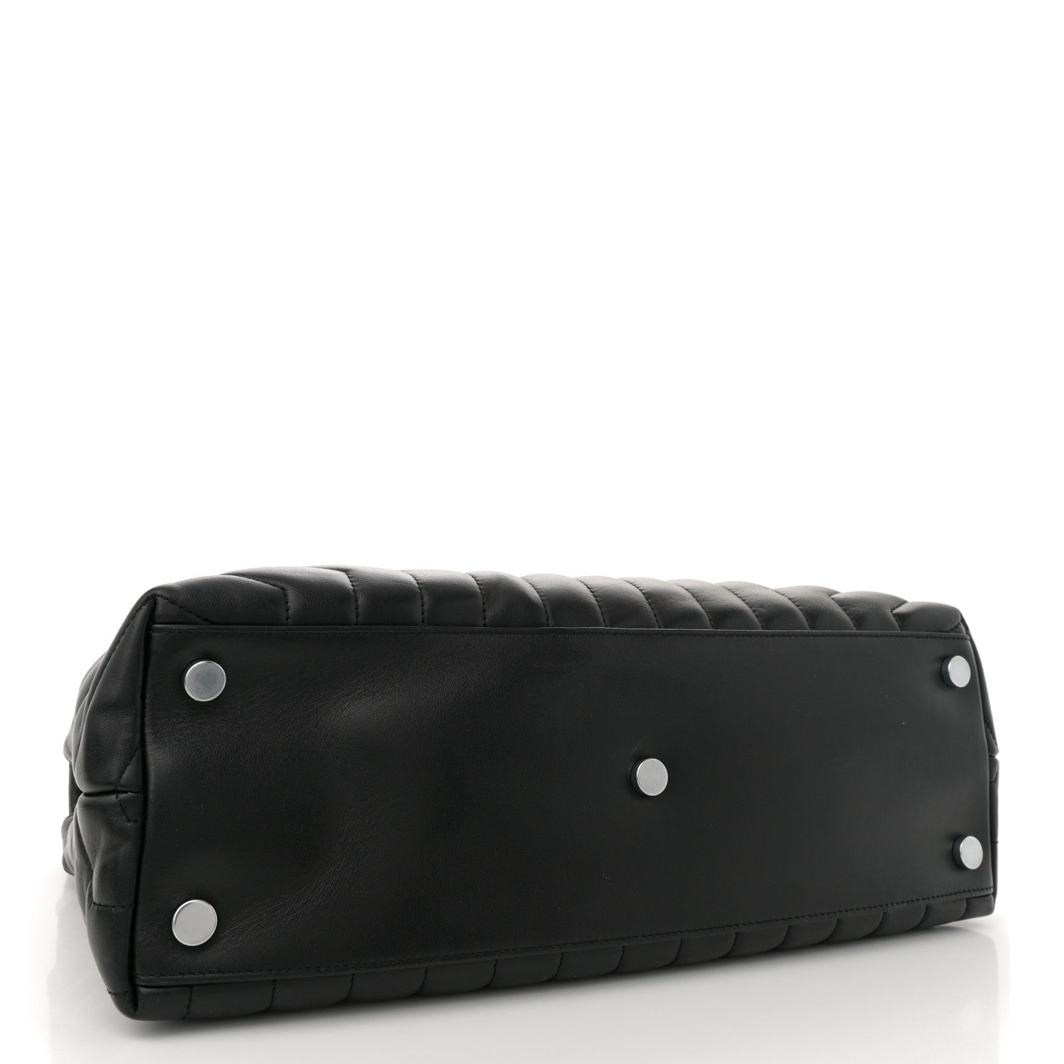 Saint Laurent Calfskin Y Quilted Monogram Large Loulou Chain Satchel Black 4 of 11