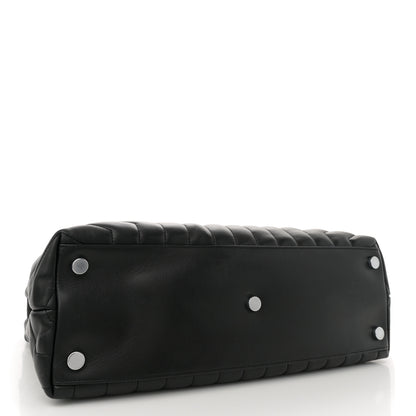 Saint Laurent Calfskin Y Quilted Monogram Large Loulou Chain Satchel Black 4 of 11